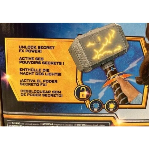 HASBRO MARVEL STUDIOS THOR LOVE & THUNDER MIGHTY FX MJOLNIR HAMMER HALLOWEEN NEW - Picture 5 of 5